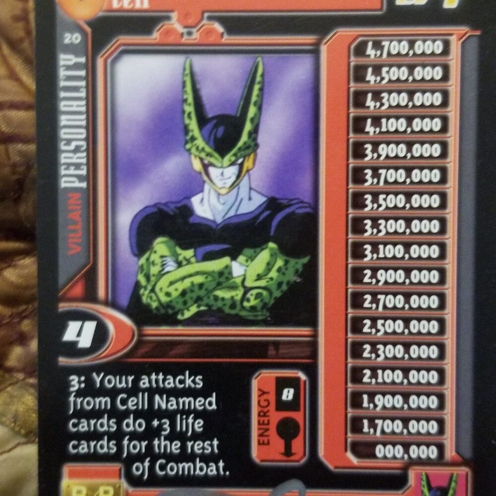 Autograped DragonBall GT TCG Cell 20 Lvl LIMITED Personality Score Super 17 Saga